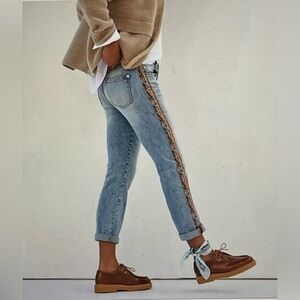 Pilcro jeans mid-rise slim boyfriend side stripe 26